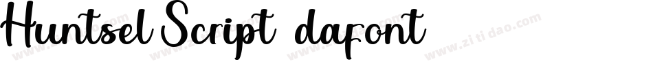 Huntsel Script (dafont)字体转换